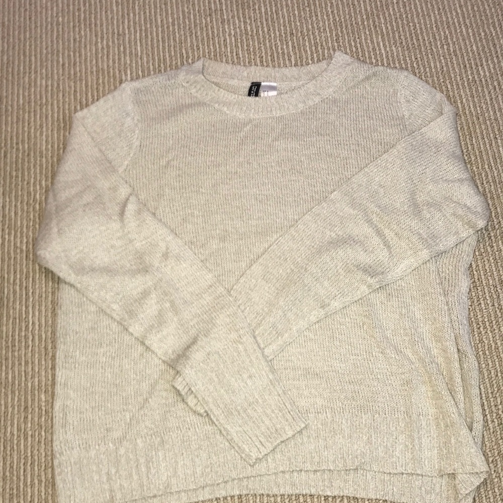 beige long sleeve sweater